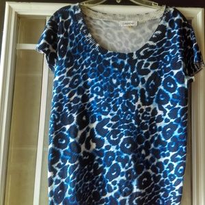 Calvin Klein Blouse Animal Print